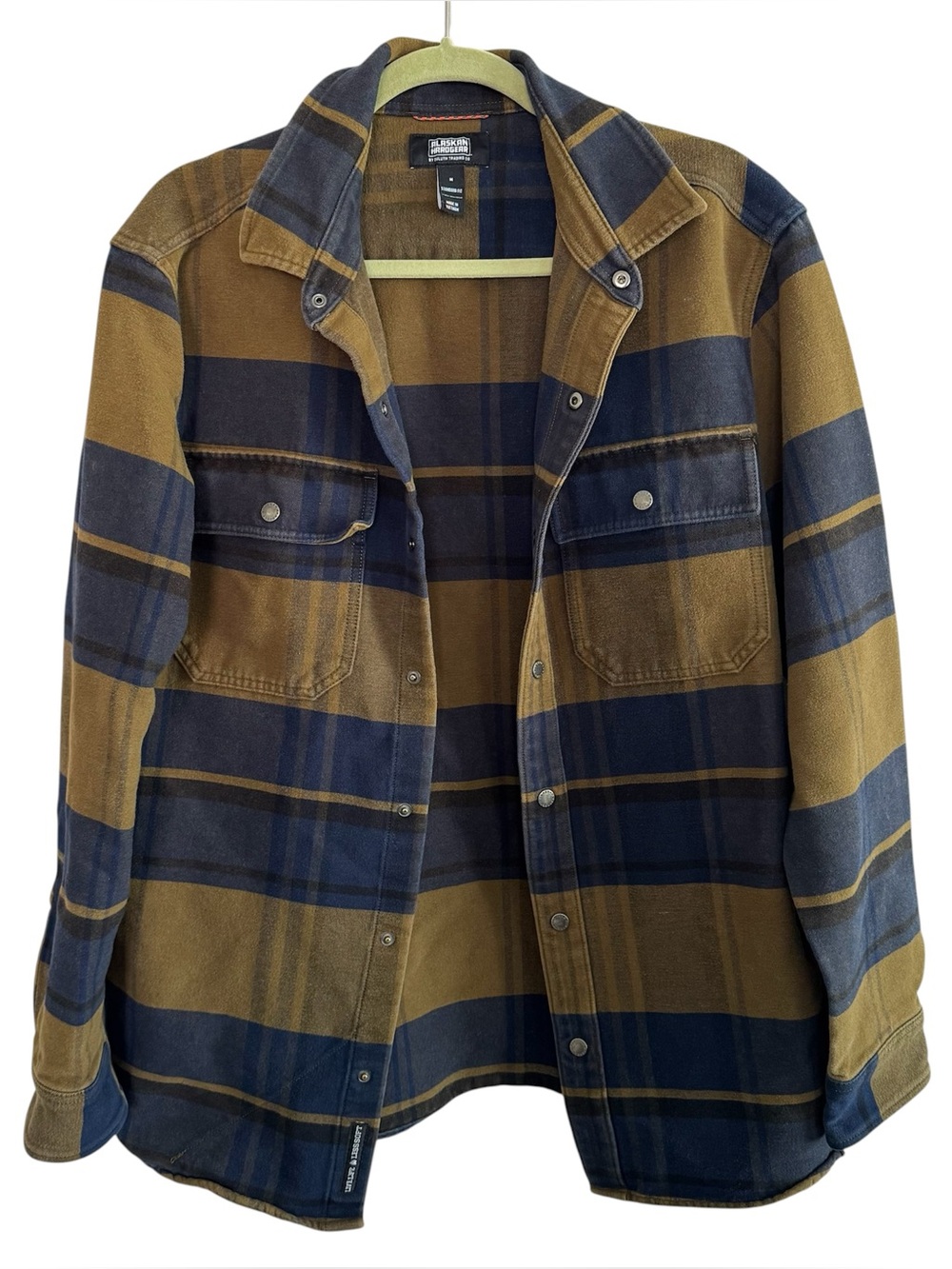 Alaskan Hardgear Duluth Trading Co‎ Mens Plaid Flannel Shirt Green Navy Medium